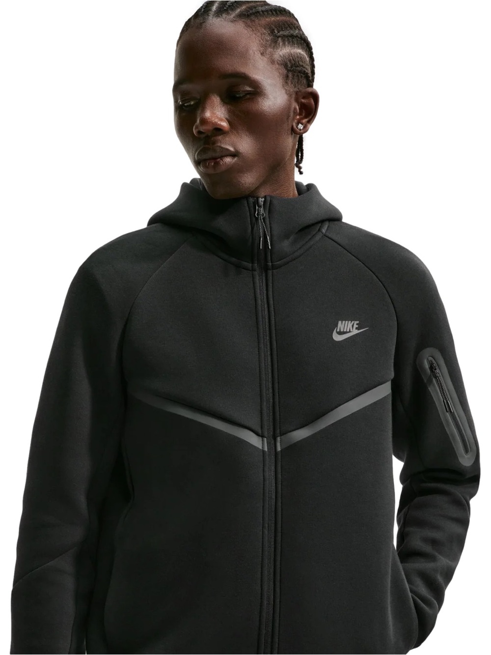 Nike Men’s Black Full-Zip Hooded Performance Jacket